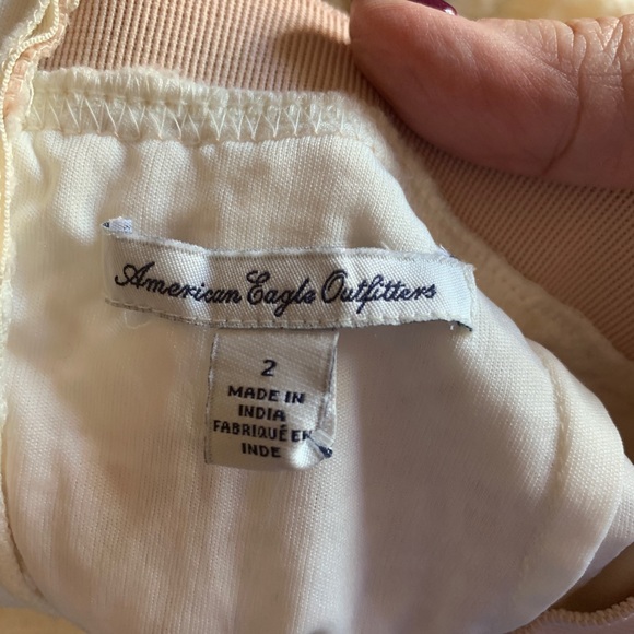 American Eagle Outfitters Cream Crochet Mini Skirt - Picture 9 of 10